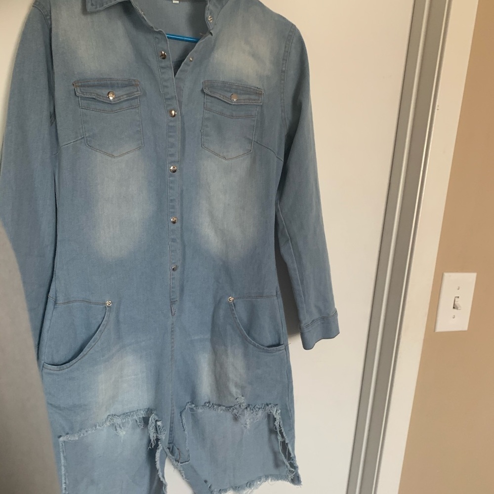 Denim Romper